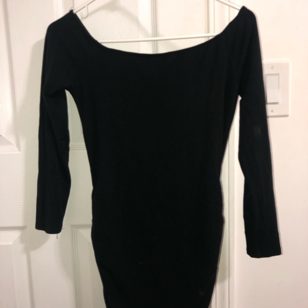 Black off the shoulder dress